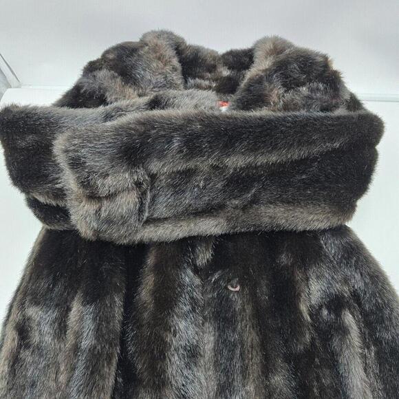 Vintage Jordache Faux Fur Coat (GA-43) Black - Picture 9 of 11
